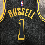 LAKERS RUSSELL #1 Black Top Quality Hot Pressing NBA Jersey