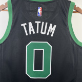 22-23 CELTICS TATUM #0 Black Top Quality Hot Pressing NBA Jersey (Trapeze Edition)
