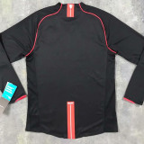2007-2008 Man Utd Away Black long sleeve Retro soccer jersey