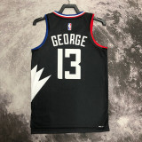 22-23 Clippers GEORGE #13 Black Top Quality Hot Pressing NBA Jersey (Trapeze Edition)
