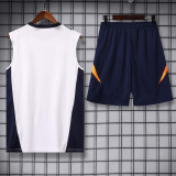 24-25 Real Madrid  White Vest Short traning suit