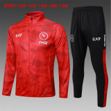 Kids Napoli Jacket + Pants Training Suit Red 2024/25