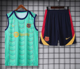 24-25 Mens Barcelona Lake Blue Vest Short traning suit