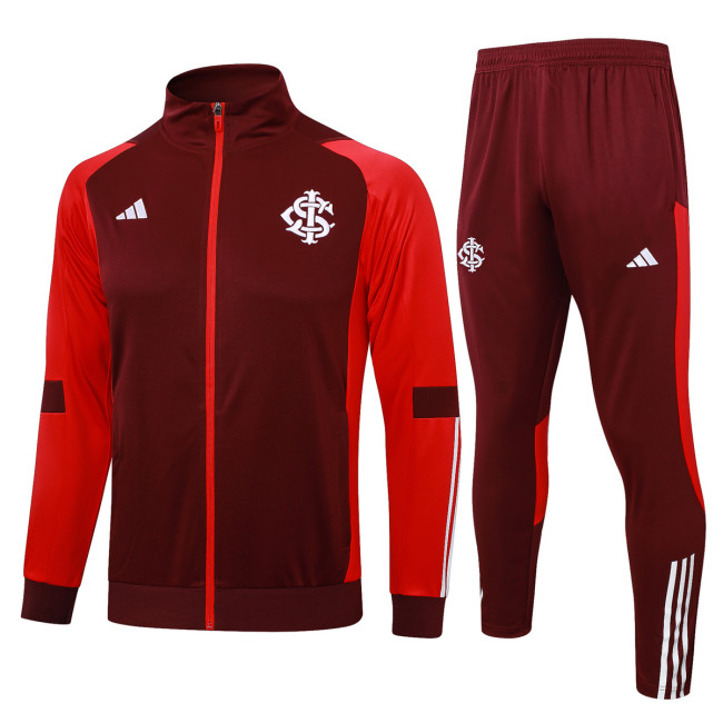 Mens Internacional Jacket + Pants Training Suit Burgundy 2024/25