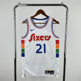 Mens Philadelphia 76ers Nike White 2025 Swingman Jersey - City Edition