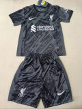 24-25 LIV Black GoalKeeper Kids Soccer Jersey