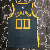 2018 WARRIORS KUMINGA #00 Black Gray Top Quality Hot Pressing NBA Jersey