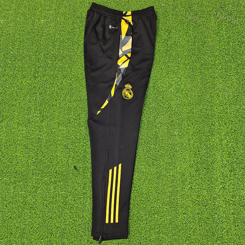 24-25 Real Madrid  Black Training Long Pants (Have Pocket)
