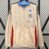24-25 Man Utd Blue & khaki Double Sided Windbreaker