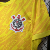24-25 Corinthians Yellow Goalkeeper Fans Soccer Jersey