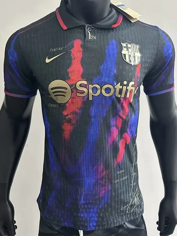 25-26 Mens Barcelona Black Blue Special Edition Player Version Training Shirts
