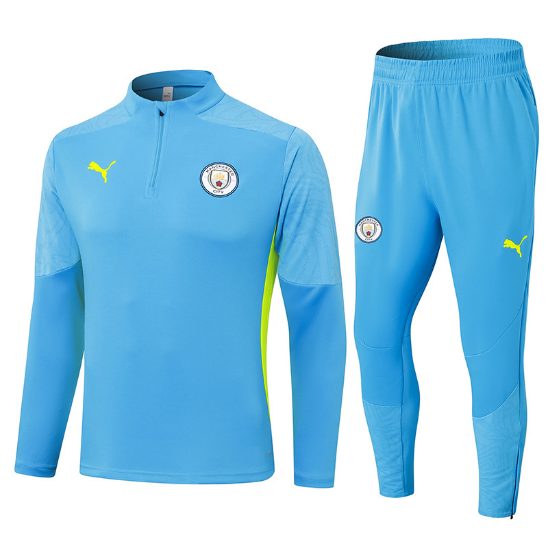 24-25 Man City Light blue Half Pull Tracksuit