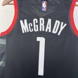 23-24 Rockets McGRADY #1 Black Top Quality Hot Pressing NBA Jersey (Trapeze Edition)