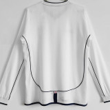 2002 England Home Retro Long Sleeve Soccer Jersey