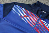 2024 JOM Fancy blue Half Pull Tracksuit