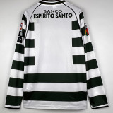 2001-2002 Sporting Lisbon Home Long Sleeve Retro Soccer Jersey