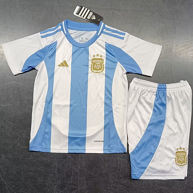 24-25 Argentina Home Stars Kids Soccer Jersey