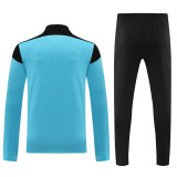 2024 JOM Lake Blue Half Pull Tracksuit