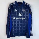24-25 Man Utd Away Long Sleeve Soccer Jersey