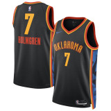 Mens Oklahoma City Thunder Nike Black 2024/25 Swingman Jersey - City Edition