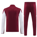 24-25 Bayern Deep Red Half Pull Tracksuit
