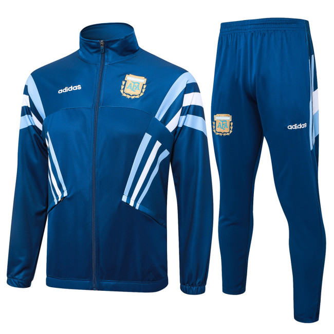 Mens Argentina Jacket + Pants Training Suit Blue 2024