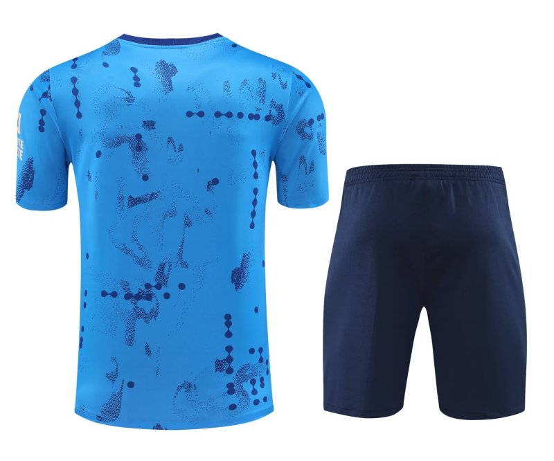 Mens Chelsea Short Training Suit Blue Pattern 2024/25