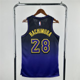 Mens Los Angeles Lakers NIKE Black - Puple 2024/25 Swingman Jersey - City Edition