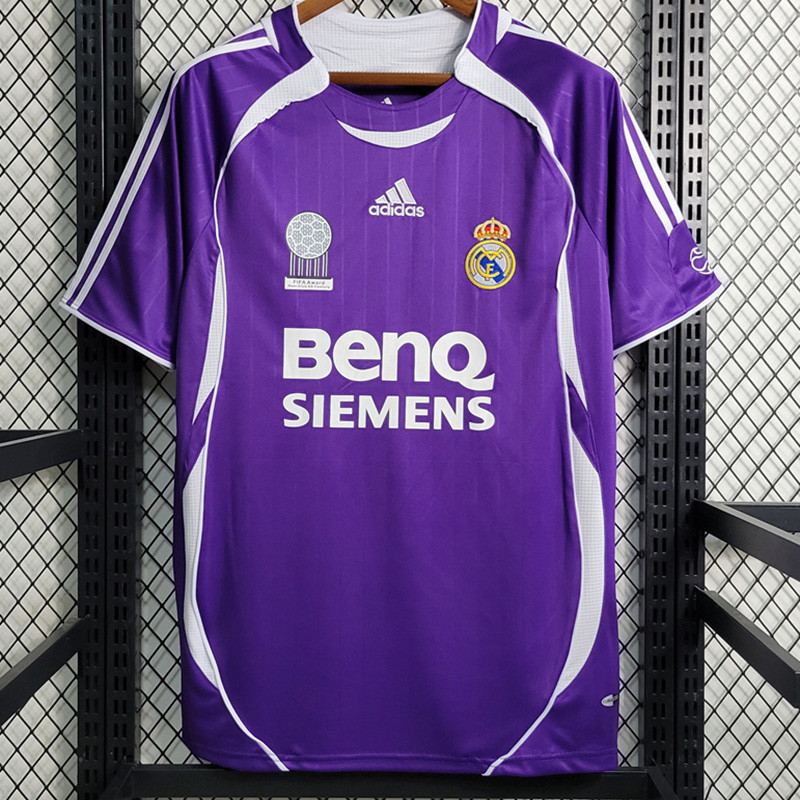 2006-2007  Real Madrid  Purple Retro Soccer Jersey