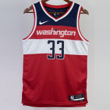 22-23 Wizards KUZMA #33 Red Top Quality Hot Pressing NBA Jersey