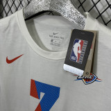 T189 OKC PAUL #3 White High Quality Casual T-Shirt