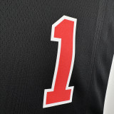 23-24 BULLS ROSE #1 Black City Edition Top Quality Hot Pressing NBA Jersey