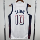 2024 Olympic Game USA TATUM # 10 White Basketball Jersey
