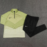 2024 NK Army Green Kids Half Pull Tracksuit