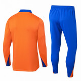 24-25 Netherlands Orange Half Pull Tracksuit