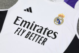 24-25 Real Madrid White Vest Short traning suit