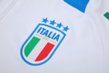 24-25 Italy White Kids Half Pull Tracksuit