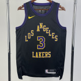23-24 LAKERS DAVIS #3 Black City Edition Top Quality Hot Pressing NBA Jersey