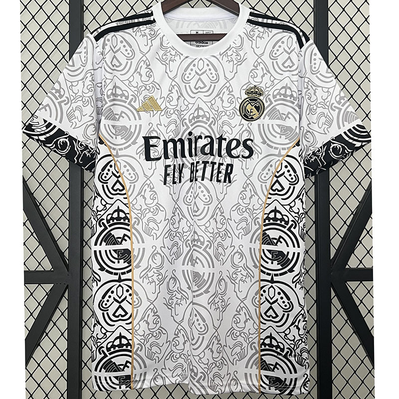 23-24 Real Madrid  White Special Edition Fans Soccer Jersey
