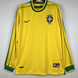 1998 Brazil Home Long Sleeve Retro Soccer Jersey