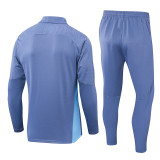24-25 Man City Gray Half Pull Tracksuit