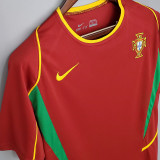 2002 Portugal Home Retro Soccer Jersey
