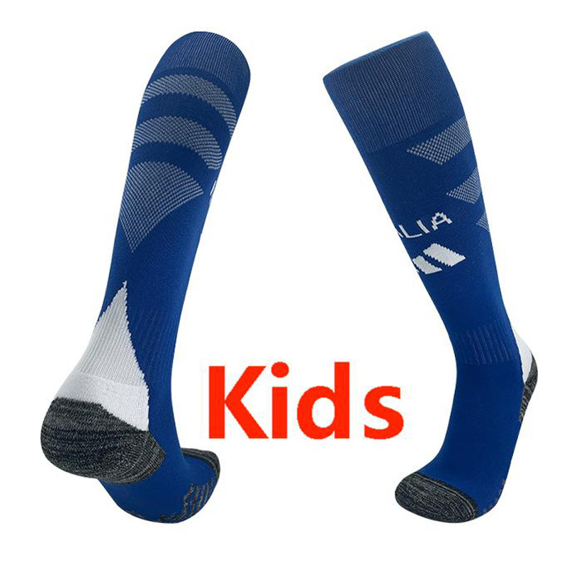 24-25 Italy Home Blue Kids Socks