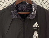 2023  Real Madrid  Black Double Sided Windbreaker