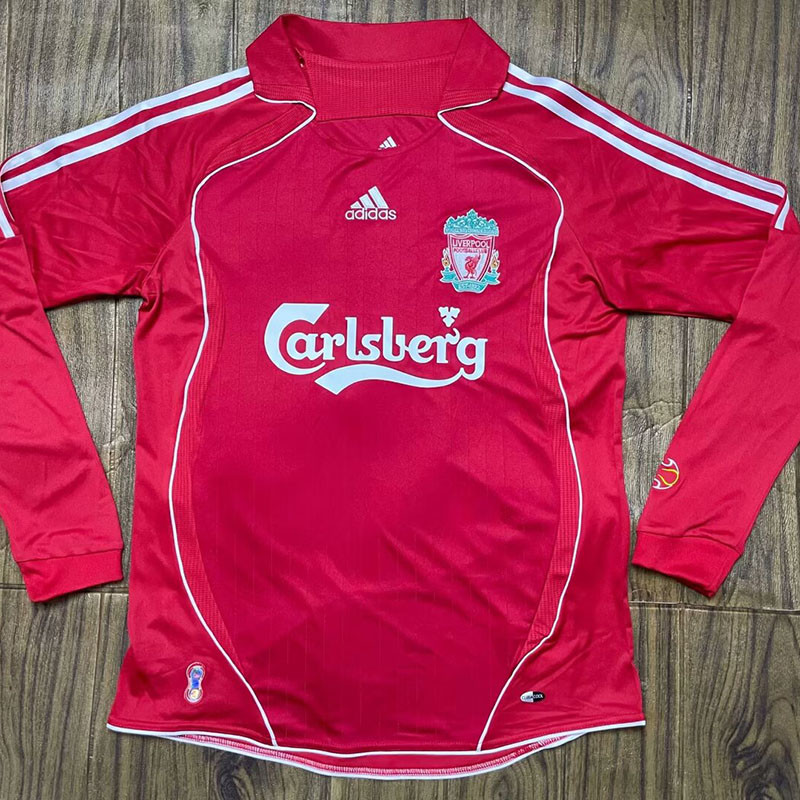 2006-2008 LIV Home Long Sleeve Retro Soccer Jersey