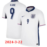 24-25 England Home Long Sleeve Player Version Soccer Jersey