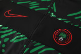 24-25 Nigeria Black Green Jacket Tracksuit #01