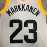 22-23 JAZZ MARKKANEN #23 White Top Quality Hot Pressing NBA Jersey
