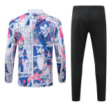 23-24 Japan White Half Pull Tracksuit