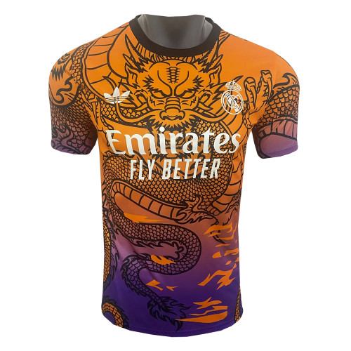 Mens Real Madrid Special Edition Orange Dragon Jersey 2024/25